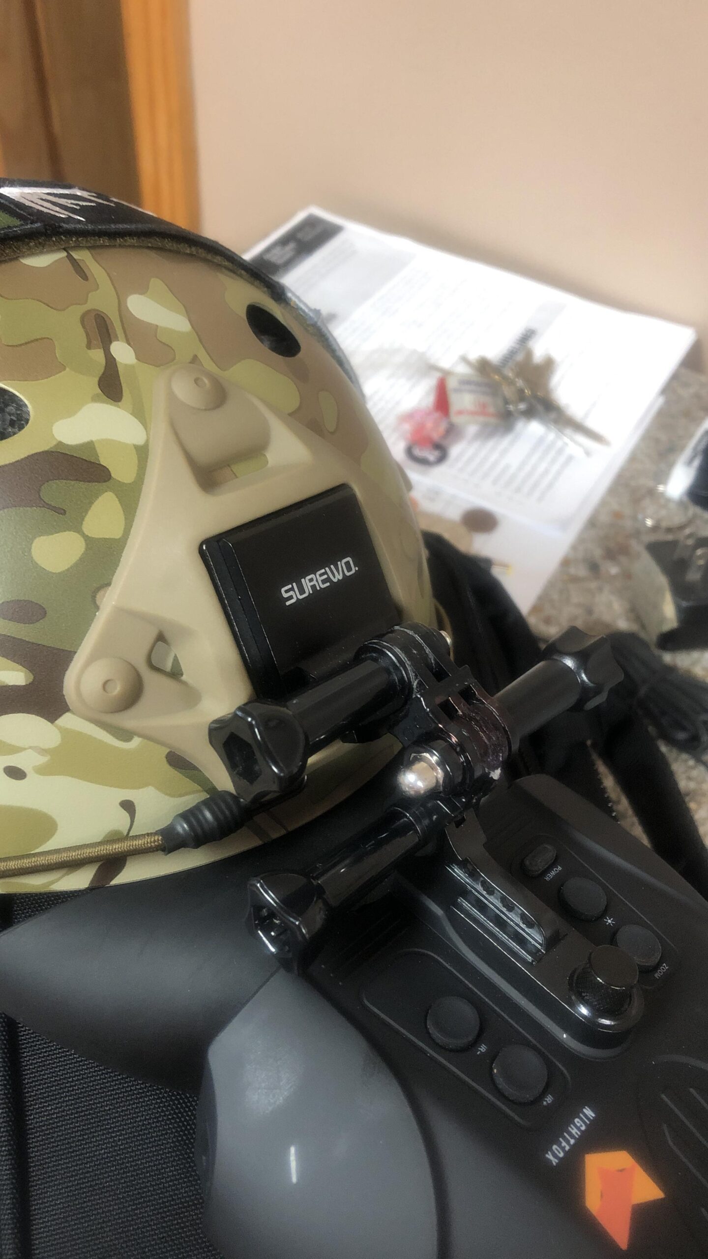 Aluminum NVG Mount Compatible with GoPro Hero 13/12/11/10/9/8/7/6/5 Black, Tactical Helmet NVG Mount Compatible with DJI Osmo Action 6/5 pro/4/3/2, Insta360 ONE R/Crosstour and More customer photo 2