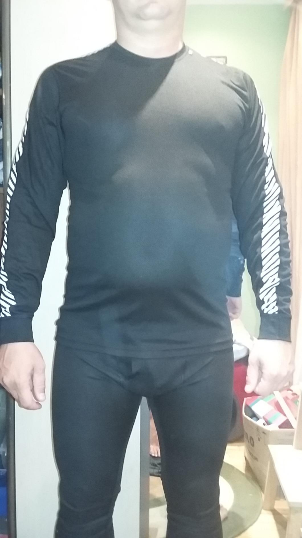 Helly Hansen Men's Lifa Stripe Crew Lightweight Breathable Moisture Wicking Thermal Baselayer, 998 Black - Medium customer photo 1