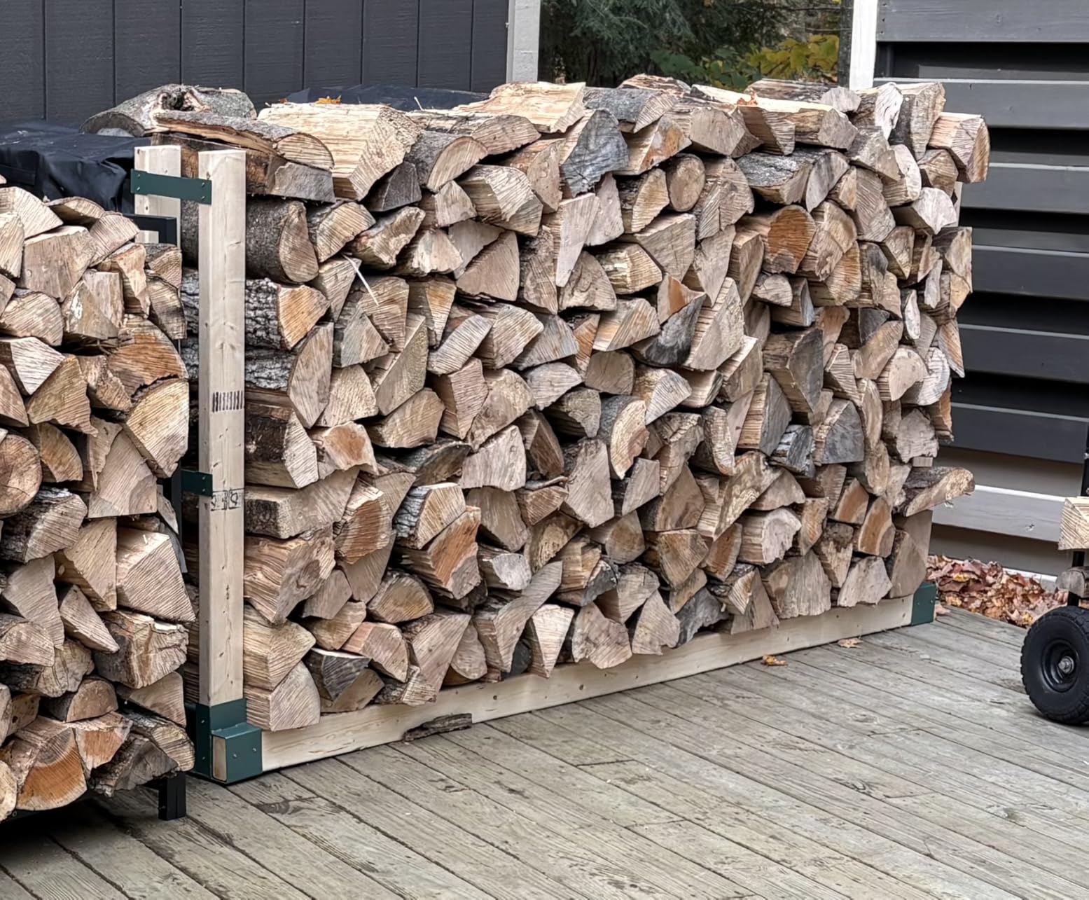 MOFEEZ Outdoor Firewood Log Storage Rack Bracket Kit - Adjustable to Any Length customer photo 1