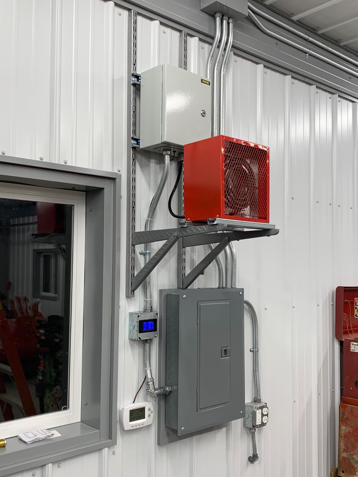 Comfort Zone 4,800W Electric Fan-Forced Industrial Space Heater for Garage & Workshop, Heavy Gauge Steel, Thermostat Control, Overheat Protection, Carry Handle, Rubber Feet, NEMA 6-30P Plug customer photo 2