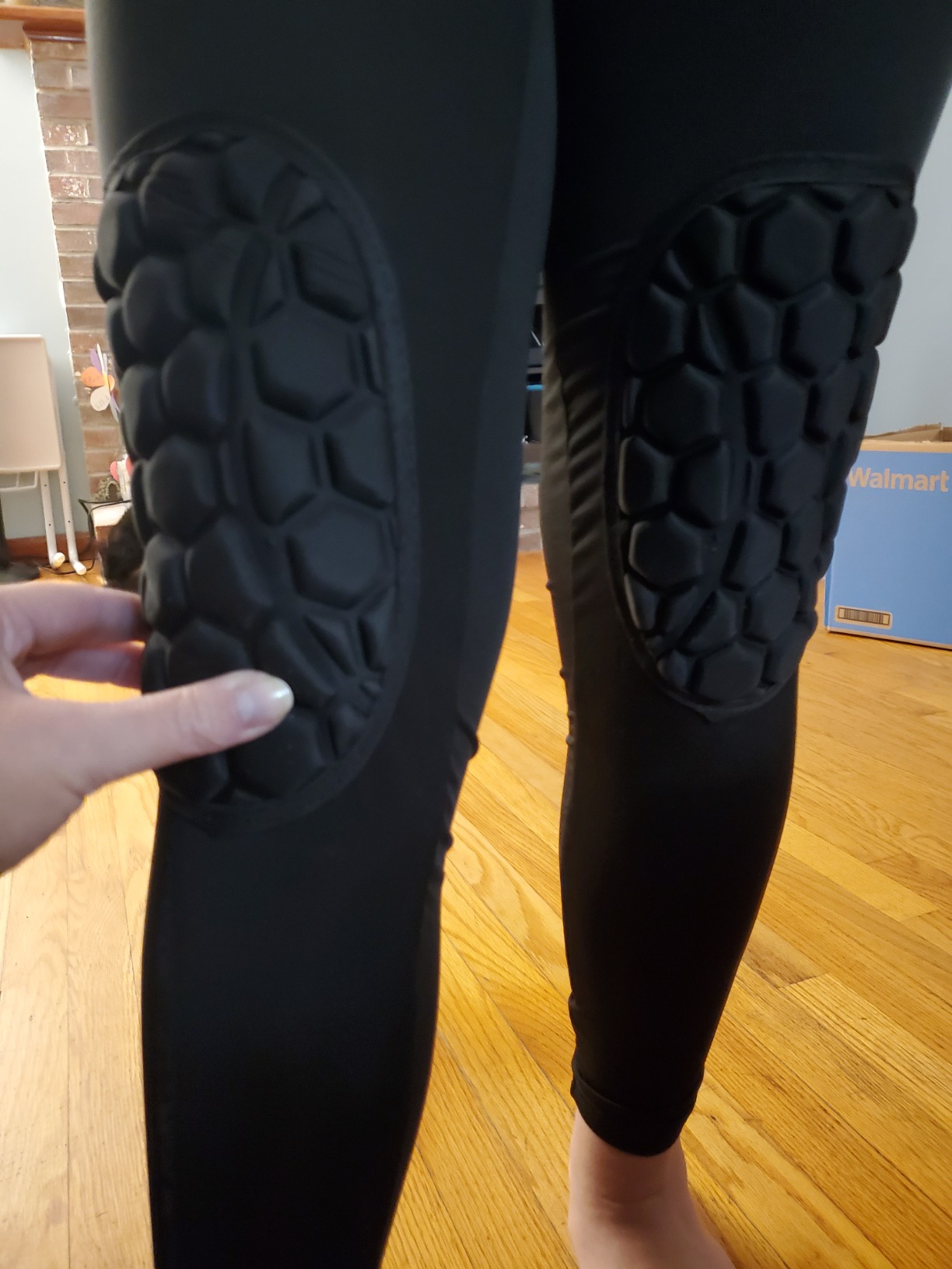 Mens Padded Compression Pants Football Girdles Athletic Leggings for Soccer Basketball Paintball Hockey customer photo 2