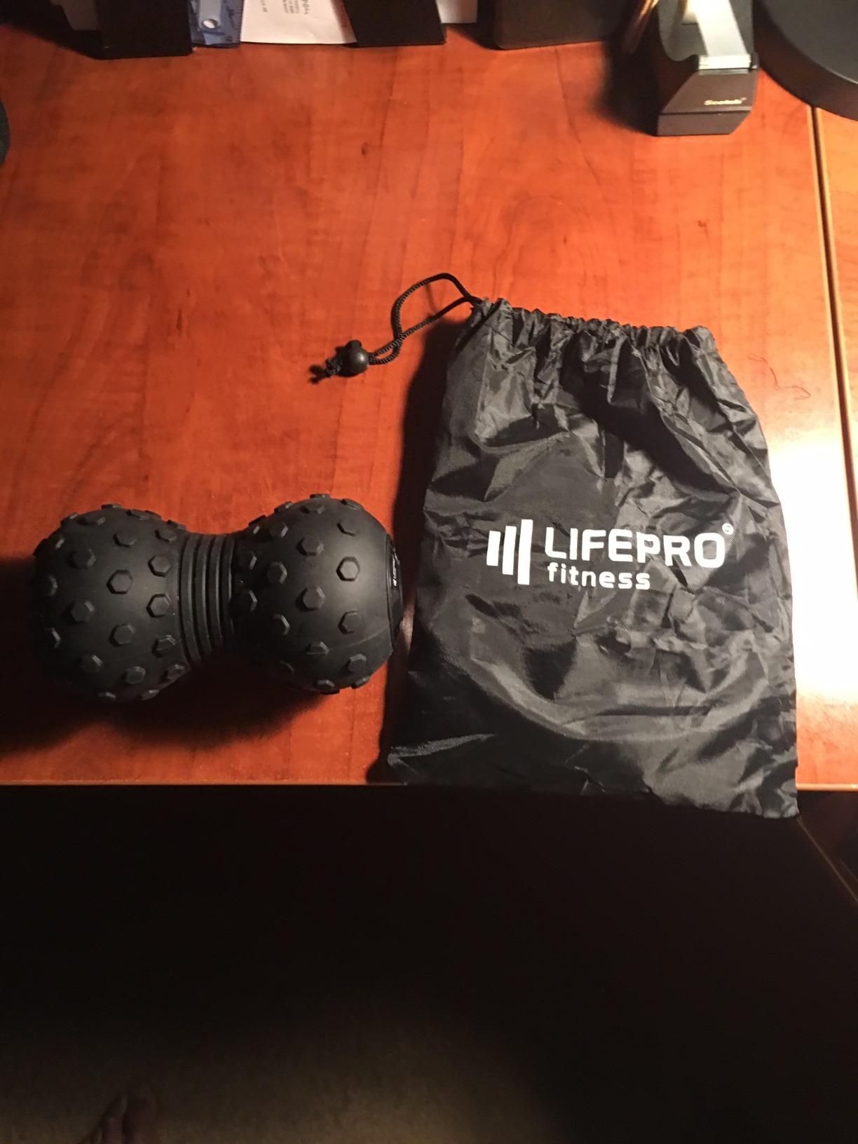 LifePro 4-Speed Vibrating Massage Ball - Peanut Massager Combines a Lacrosse Ball with Vibrating Foam Roller | Vibration Roller for Recovery, Mobility & Deep Tissue Trigger Point Therapy (Black) customer photo 2