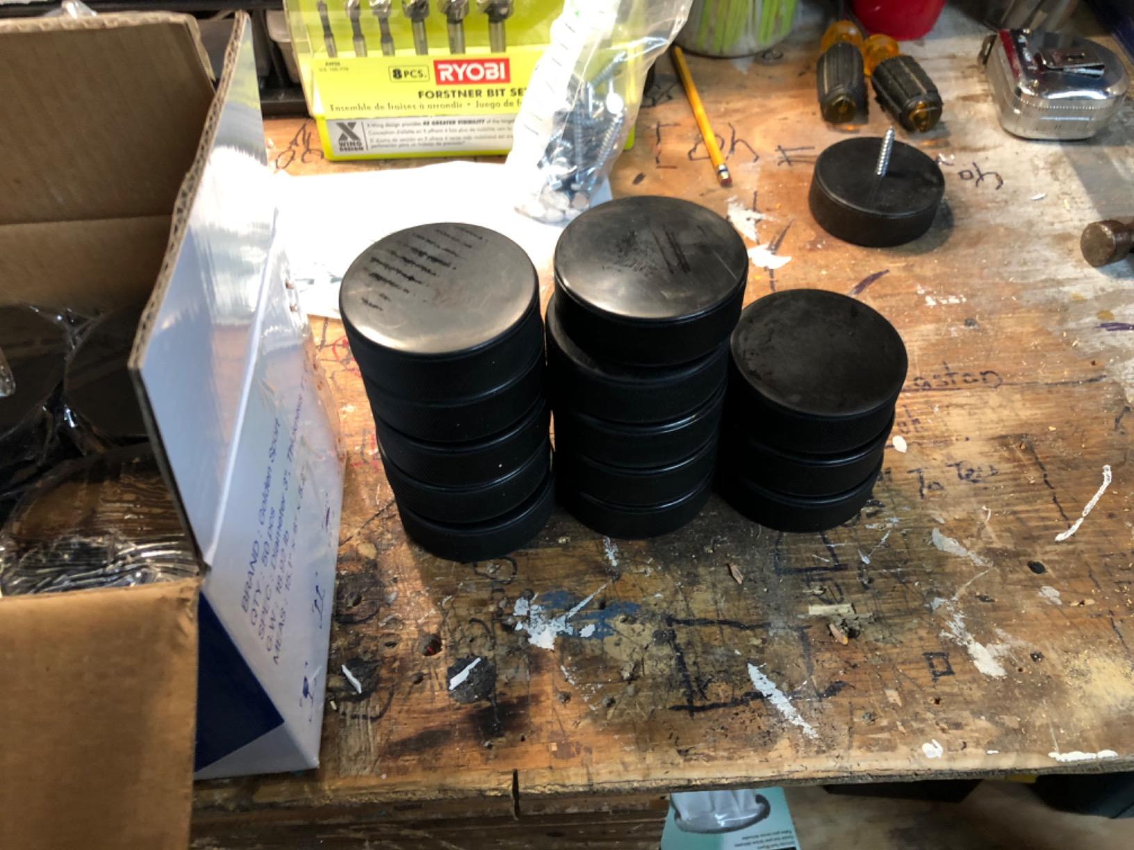 Ice Hockey Pucks, 50pcs, Official Regulation, for Practicing and Classic Training, Diameter 3
