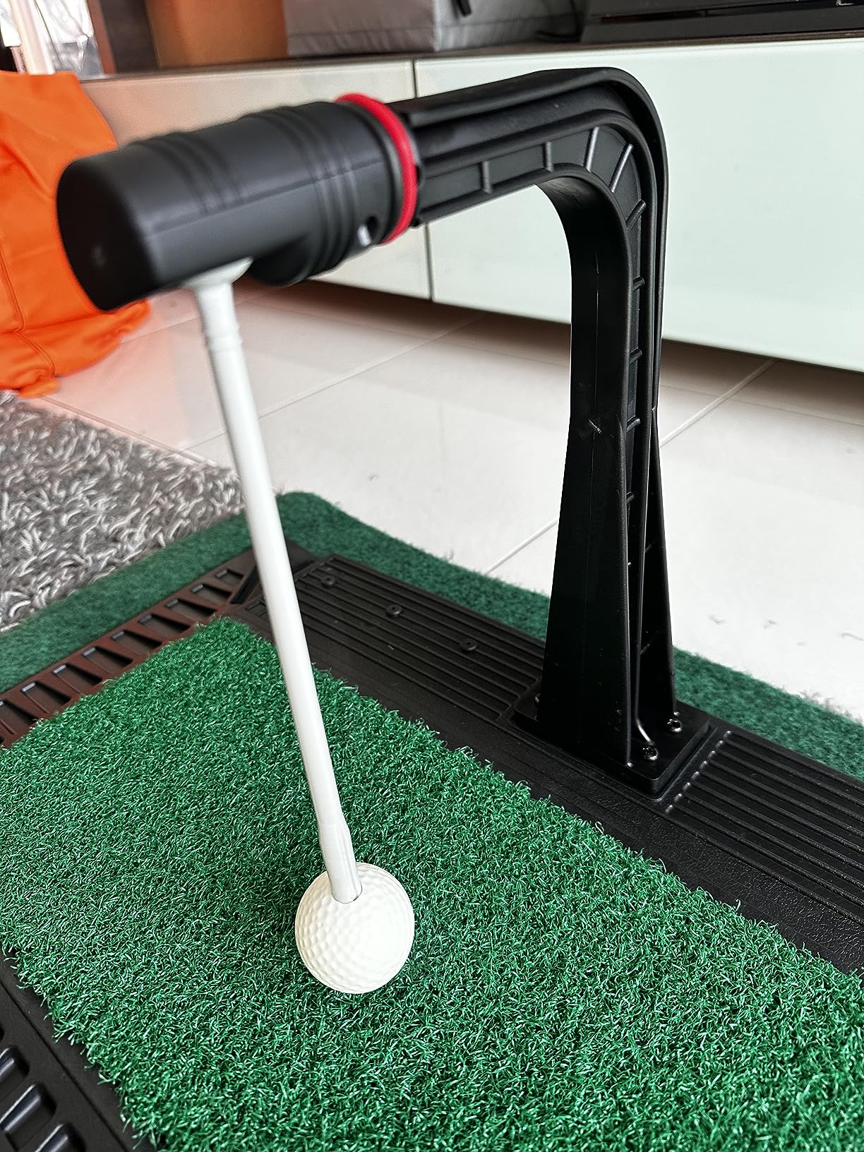 WINNER SPIRIT Real Swing 300 Golf Swing & Hitting Trainer, True Impact, Checking Path After Swing Practice Mat Groover Training Aid, Height Adjustable customer photo 2