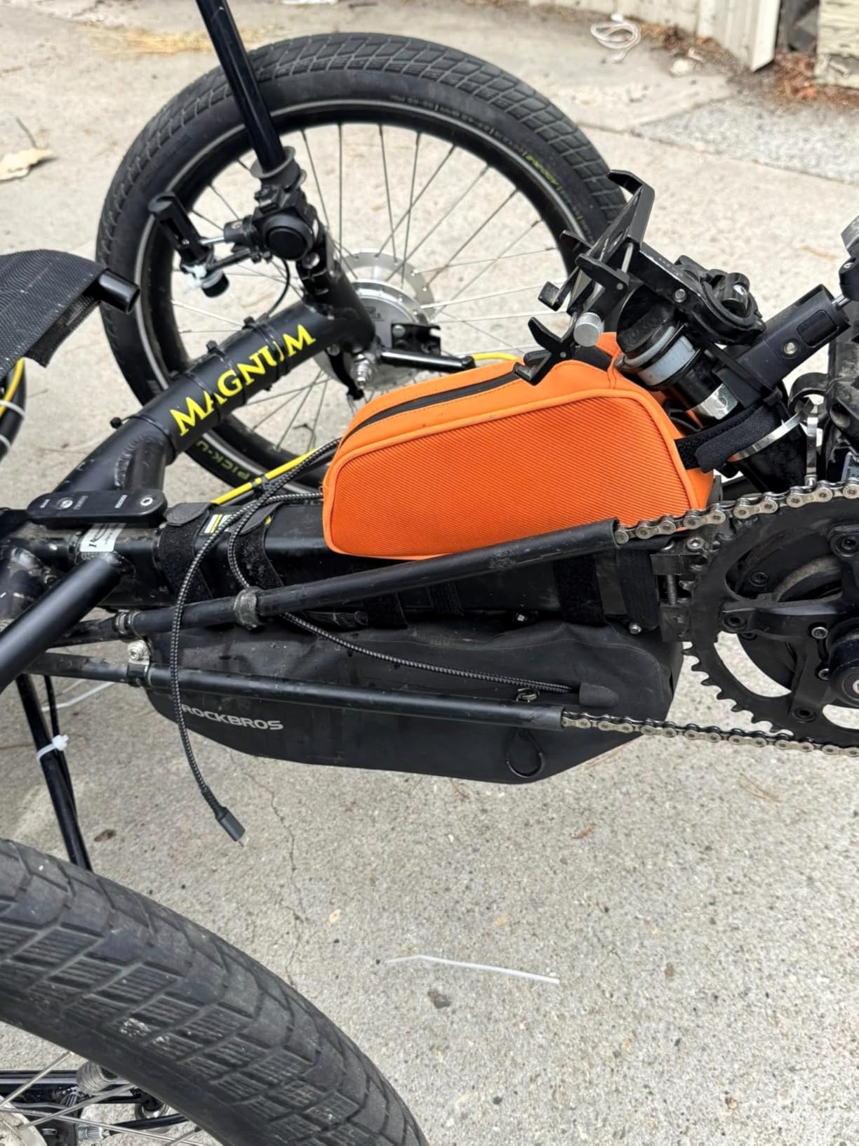 ROCKBROS Bike Frame Bag Waterproof Bike Triangle Bag Bicycle Under Top Tube Bag Corner Pouch Storage Bag Approx. 3 Litres for Cycling Accessories customer photo 1