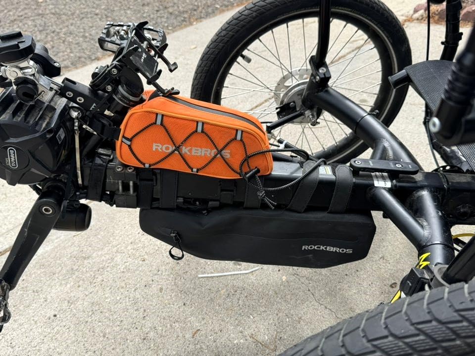ROCKBROS Bike Frame Bag Waterproof Bike Triangle Bag Bicycle Under Top Tube Bag Corner Pouch Storage Bag Approx. 3 Litres for Cycling Accessories customer photo 2