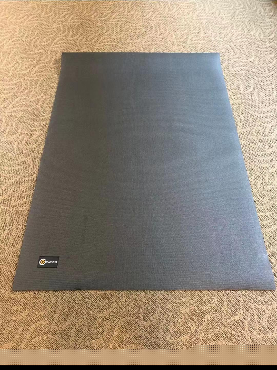 CAMBIVO Large Exercise Mat for Home Workout, 8'x6'/7'x5'/6'x4' (7mm) Extra Thick Exercise Mat for Home Gym, Shoe-Friendly, Non-Slip Gym Mat for Jump Rope, Weights, Cardio, Fitness customer photo 2