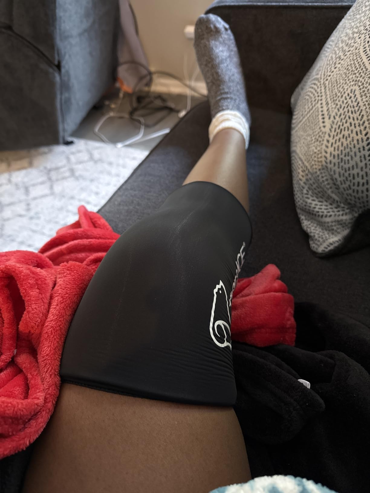 TheraICE Knee Ice Pack Wrap Compression Sleeve for Injuries | Reusable Gel Cold Packs Brace Plus Cold Wrap Recovery for Meniscus Tear, ACL Post Surgery, MCL Pain Relief Without Machine | Women & Men customer photo 1