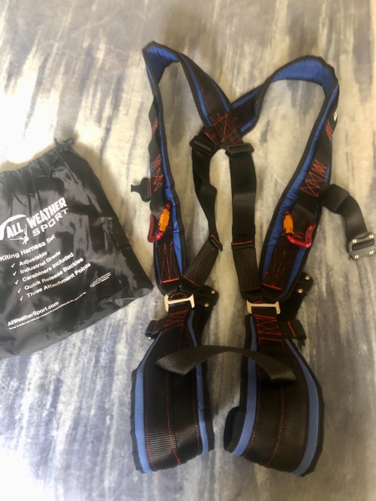 All-Weather Sport Kiting Harness for Ground Handling and Kitesurfing - Power Kite Pilot Wings with Locking Wing Attachments customer photo 1