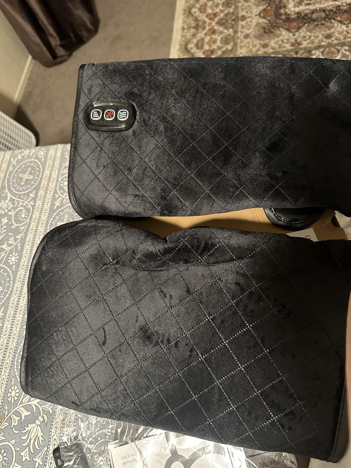 COMFIER Plug-in Heated Knee Massager for Knee Pain Relief with Vibration & Heat, Knee Heating Pad Pair customer photo 1