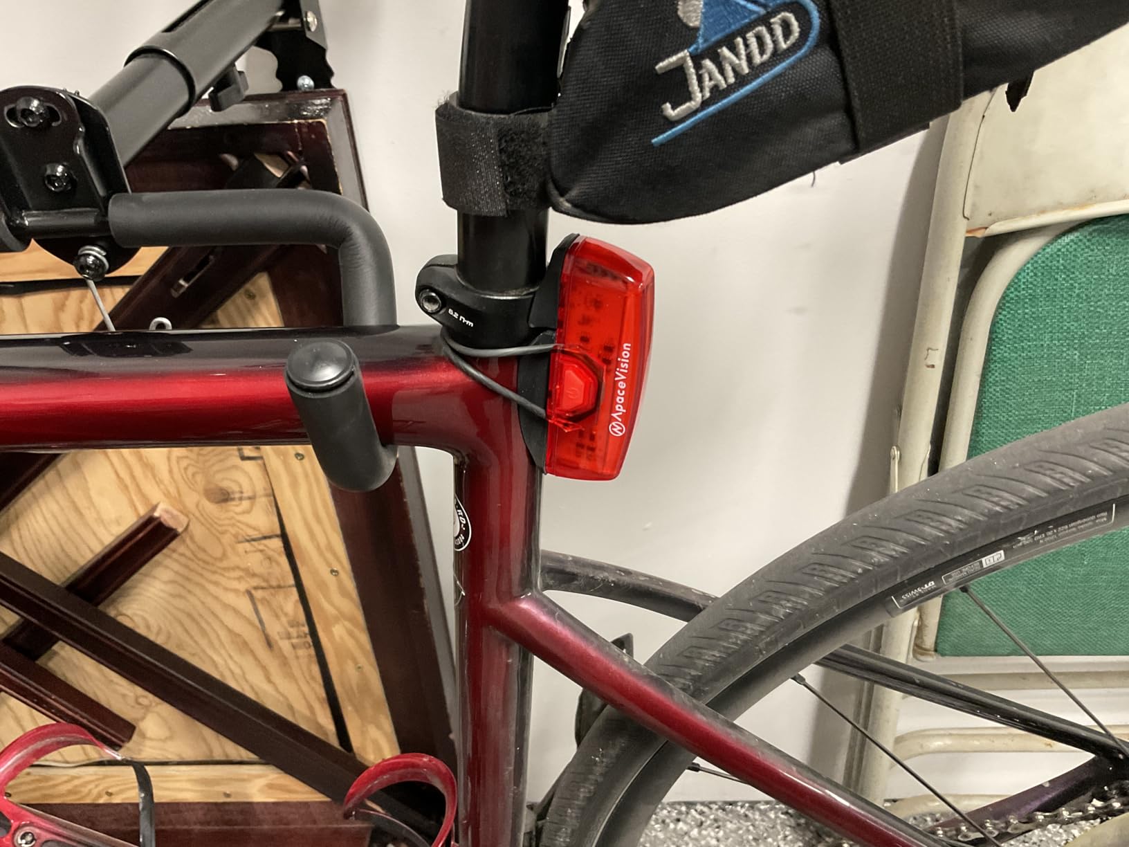 Bike Tail Light USB Rechargeable by Apace - Super Bright 100 Lumens LED Bicycle Rear Light Easily Clips on as a Red Taillight for Optimum Cycling Safety customer photo 1