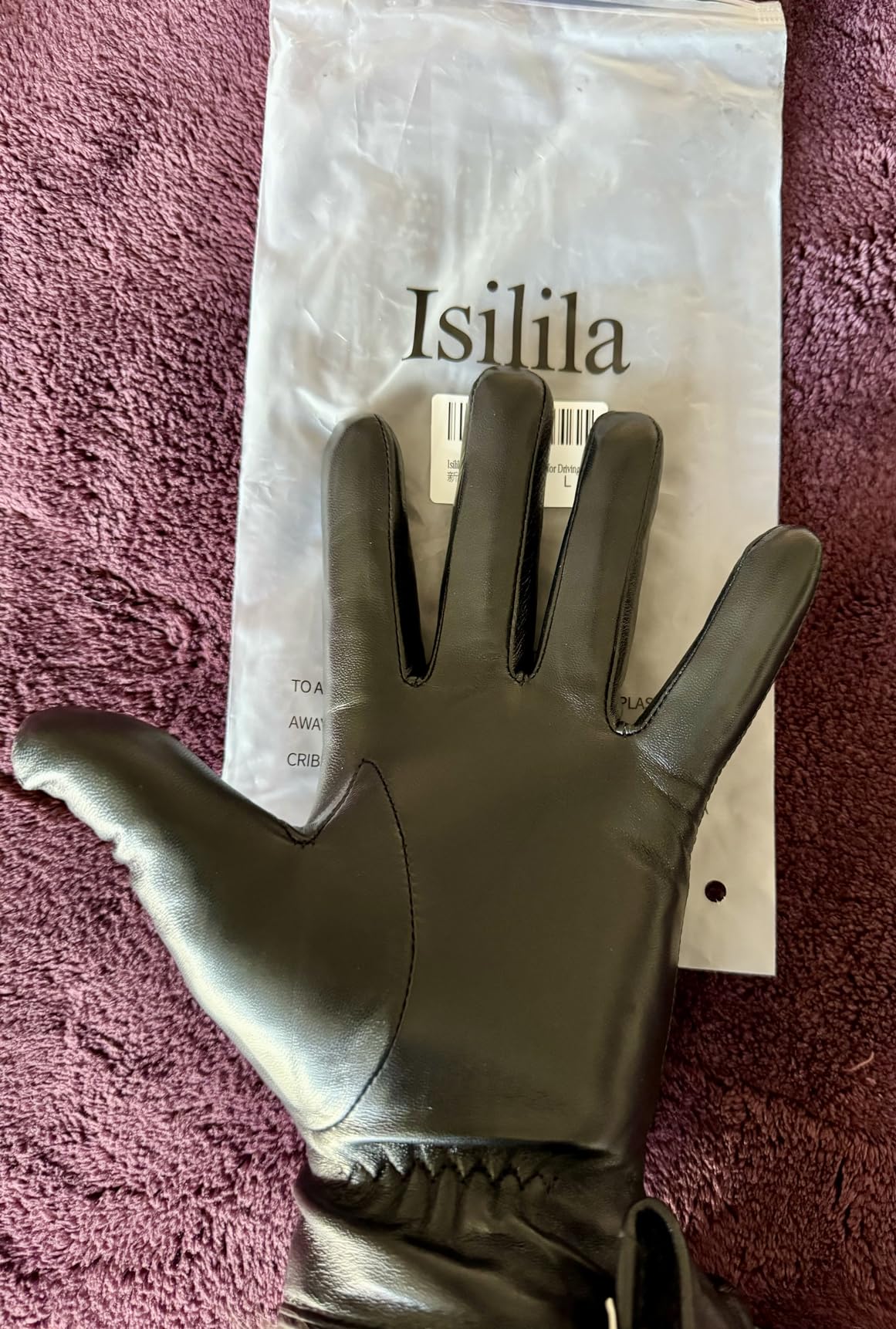 Italian Sheepskin Leather Gloves for Men, Winter Warm Fleece Lined Touch Screen Driving Glove customer photo 1
