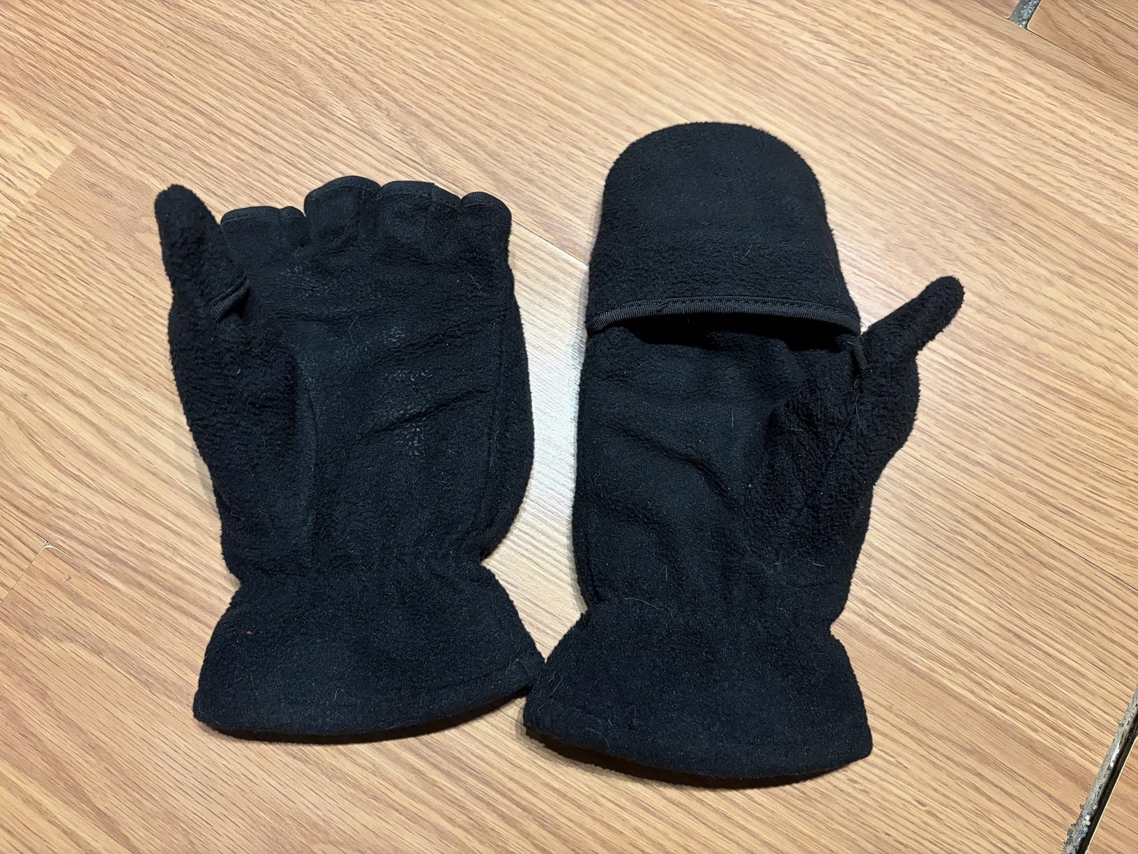 OZERO Winter Gloves Fingerless Convertible Mittens Thermal Polar Fleece Insulated Lining Windproof Warm for Men Women customer photo 1