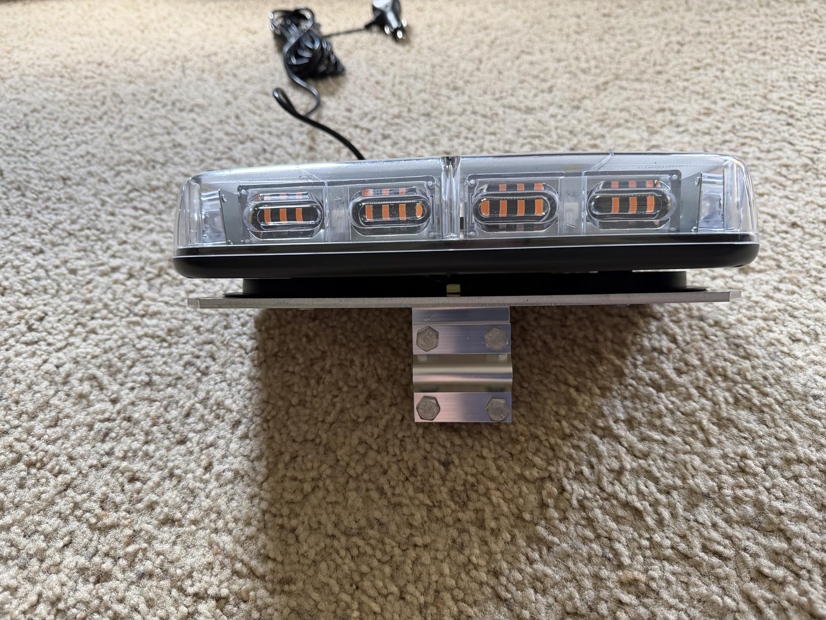 ASPL [Upgraded 5] 48LED Roof Top Strobe Lights, High Visibility Emergency Safety Warning LED Mini Strobe Light bar with Magnetic Base for 12-24V Snow Plow, Trucks, Construction Vehicles (Amber) customer photo 1