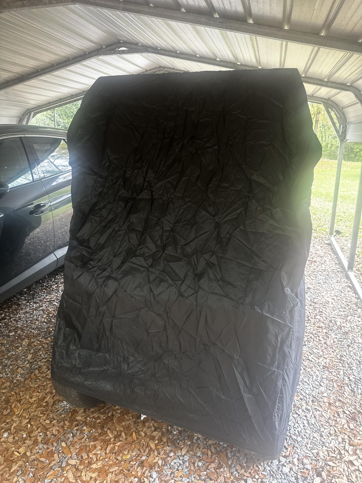 Golf Cart Cover 4 Passenger Heavy Duty, 420D Waterproof Golf Cart Covers Extended Roof Compatible with EZ GO Club Car Yamaha Golf Carts, Outdoor Dustproof 4 Seat Club Car Cover (Up to 112 Inch) customer photo 1