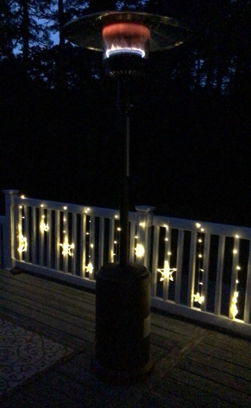 Tangkula 50,000 BTU Propane Patio Heater with Wheels, Outdoor Heaters for Patio with Shelf Tabletop, Stainless Steel Burner, Auto Shut Off & Tip-Over Protection, Portable Patio Heaters for Outdoor Use customer photo 2