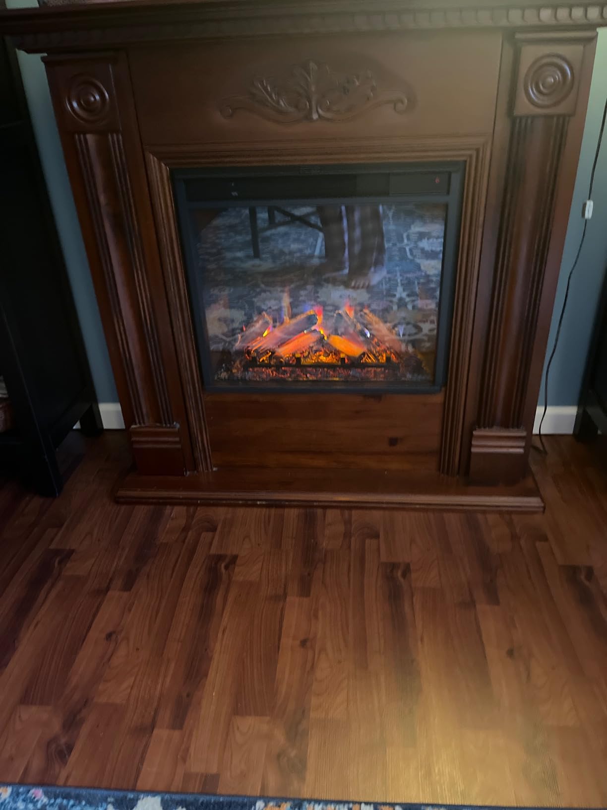 Real Flame Replaceable Electric Fireplace Heater Insert, Multi Flame Colors, Multi Brightness Levels, Adjustable Thermostat, Timer, Over Heat Protection, Automatic Safety Shut Off, Remote Control customer photo 1