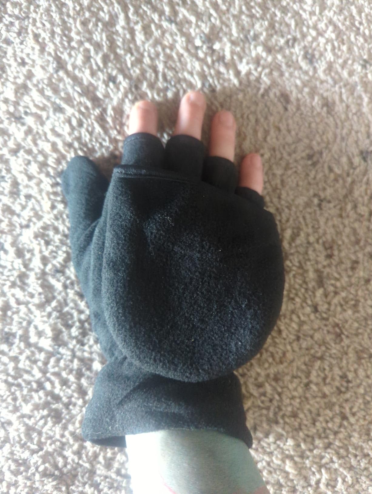 Winter Convertible Gloves Flip Top Mittens Warm Polar Fleece for Winter Running Texting Photographing for Men Women customer photo 1
