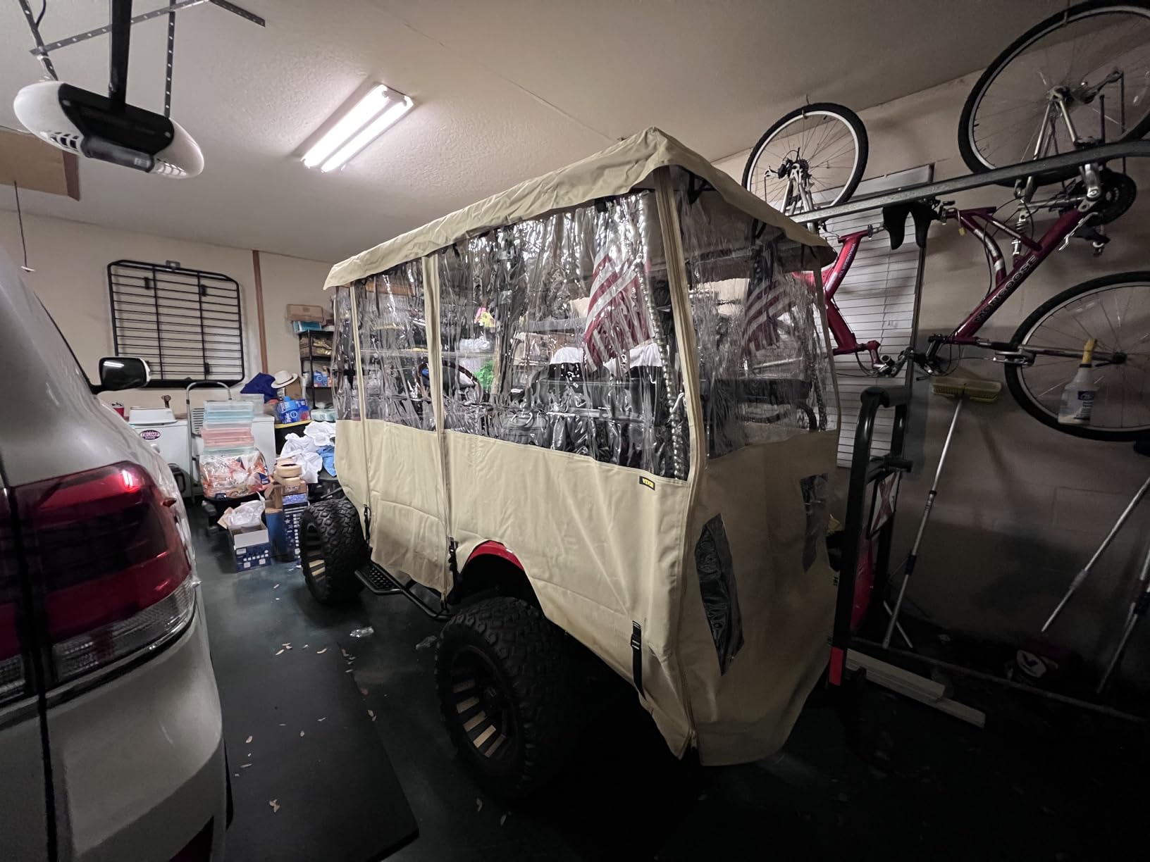 Happybuy Golf Cart Enclosure, 4-Person Golf Cart Cover, 4-Sided Fairway Deluxe, 300D Waterproof Driving Enclosure with Transparent Windows, Fit for EZGO, Club Car, Yamaha Cart customer photo 2