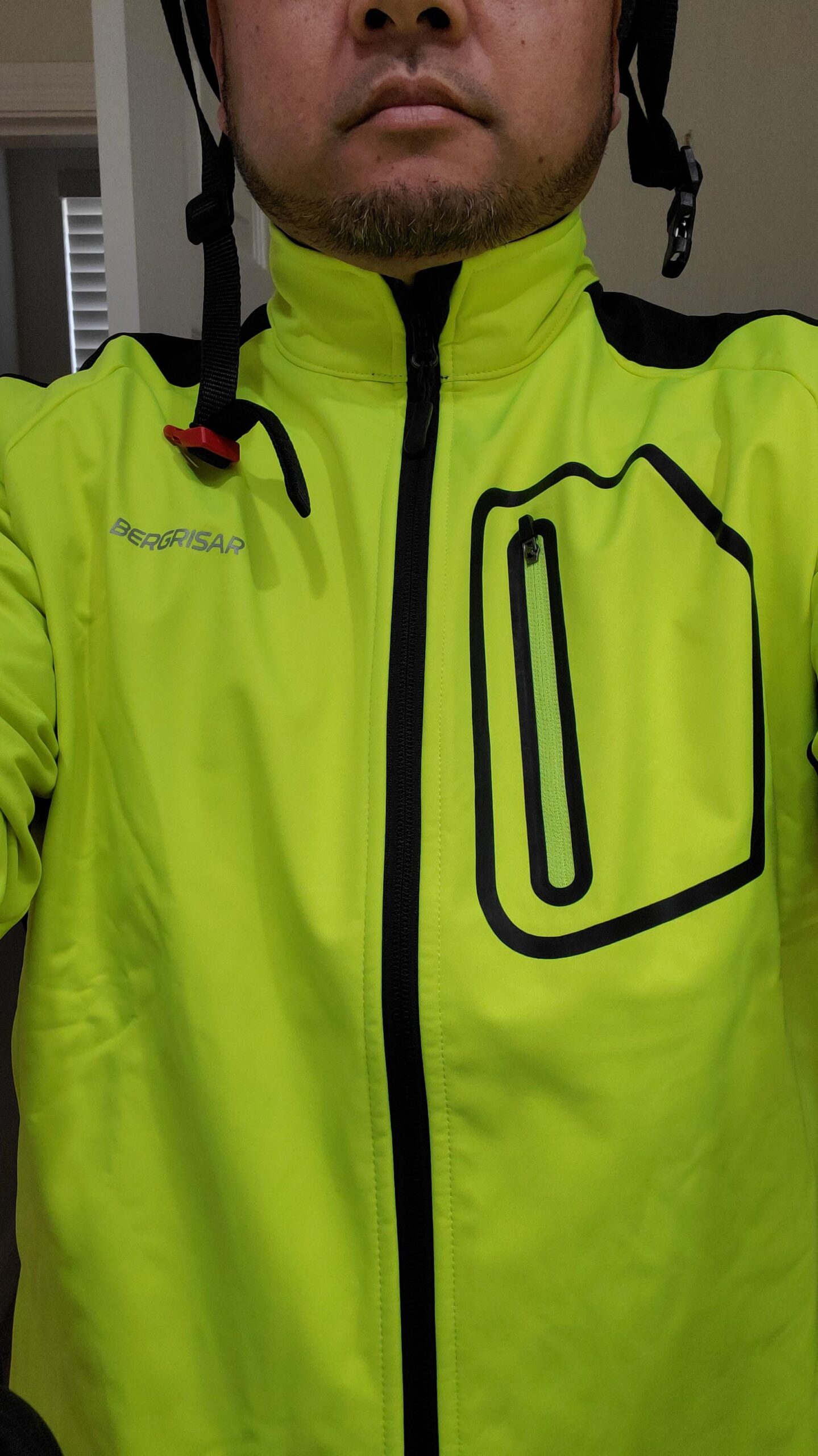 BERGRISAR Men's Cycling Jacket Winter Softshell Fleece Biking Jacket Thermal Running Windbreaker BG011 customer photo 2