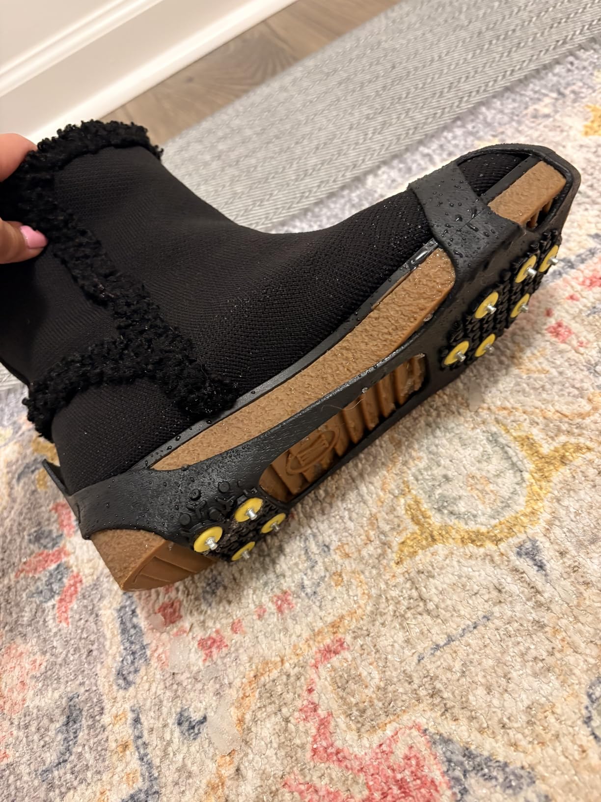 JSHANMEI Ice Cleats - 10 Steel Studs customer photo 2