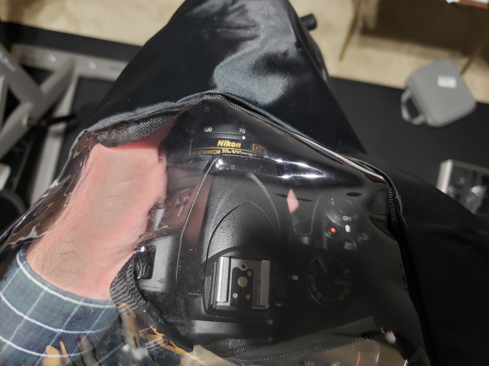 Waterproof Camera Rain Cover Professional Soft Black Camera Rain Covers for All DSLR SLR Cameras customer photo 2