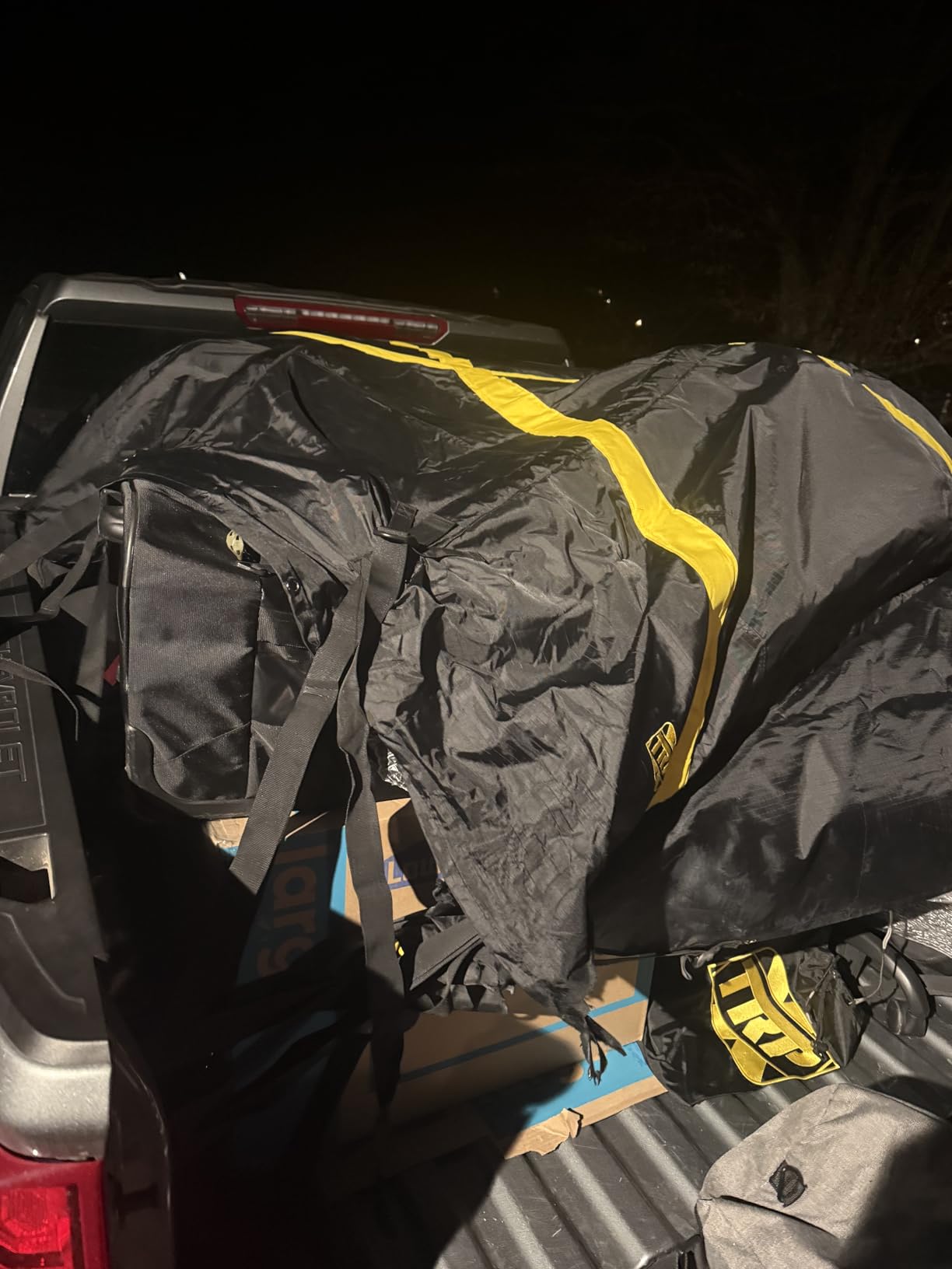 The X-Cover by TRPx - Trailer and Truck Bed Cover Large - Integrated Heavy Duty Black Tarp and Tie Down System. Fits: Standard Bed, Long Bed Trucks and Utility Trailers up to 8' Long. customer photo 1