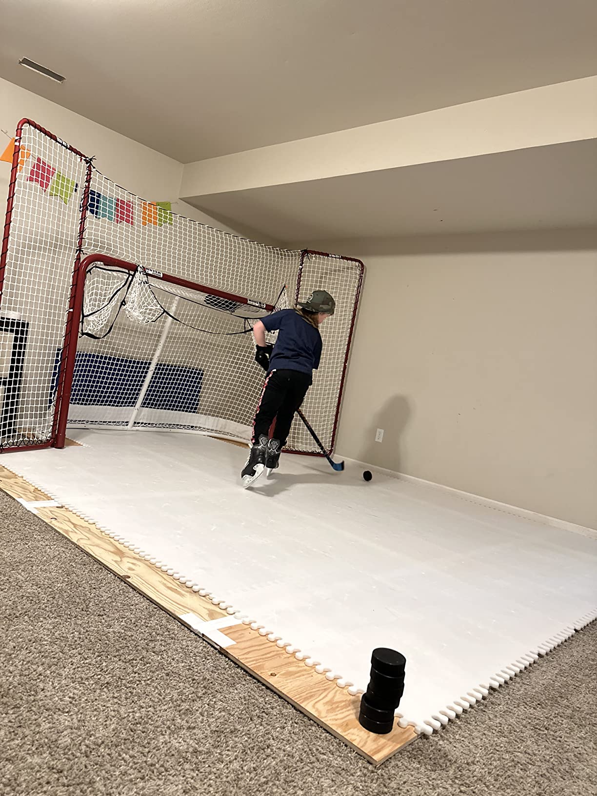 Skate Anytime - Synthetic Ice for Hockey - Skateable Artificial Ice Tiles - Backyard Ice Rink - Expandable customer photo 2