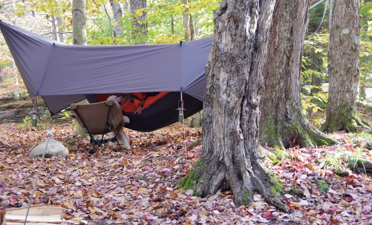 onewind 12×10 ft Hammock Tarp, Ultralight Tarp Silnylon Hammock Rain Fly Lightweight Waterproof Camping Tent Tarp with Doors customer photo 1