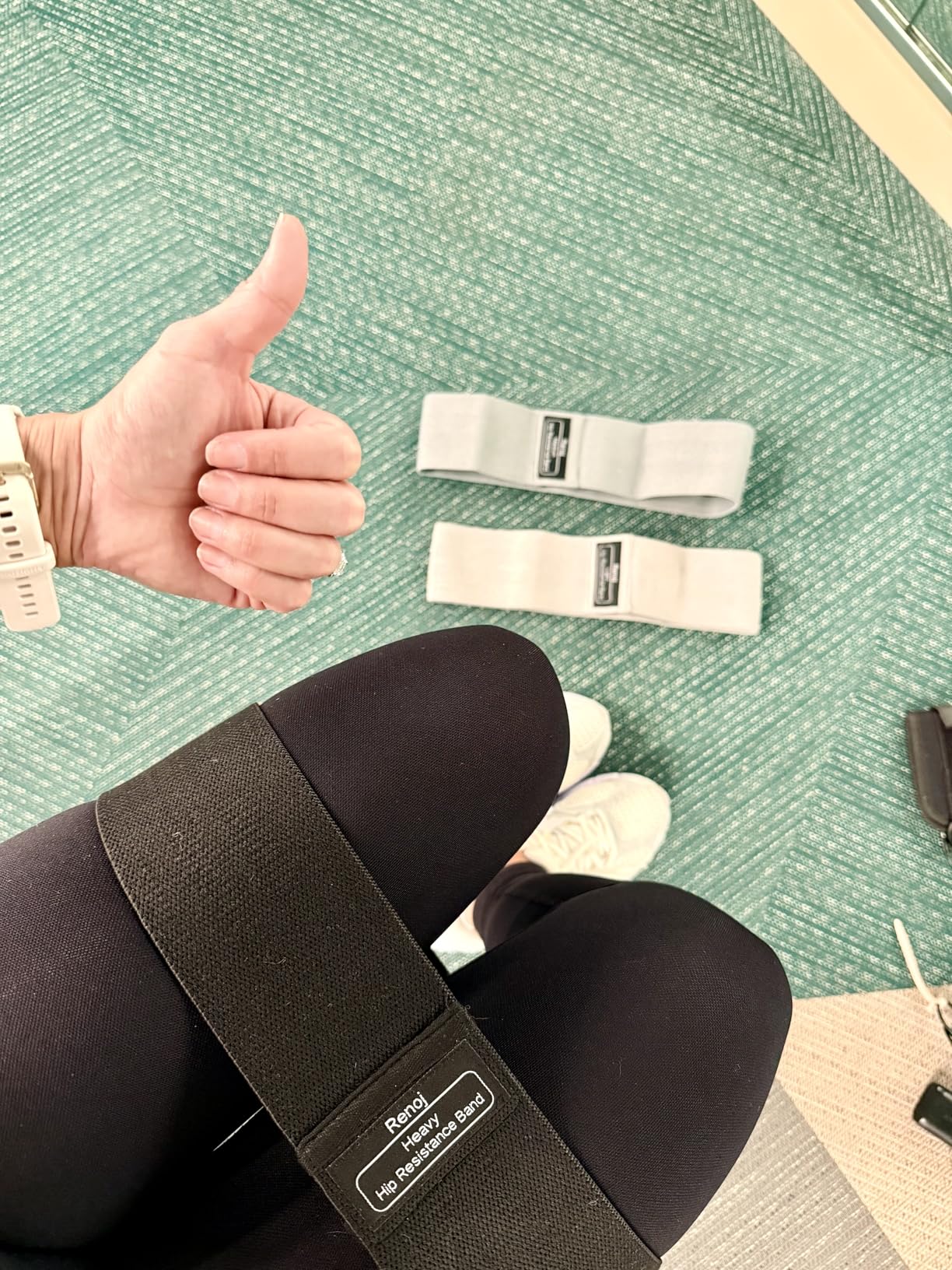 Renoj Resistance Bands for Working Out - 3-Set Fabric Exercise Bands for Booty, Leg Training customer photo 2