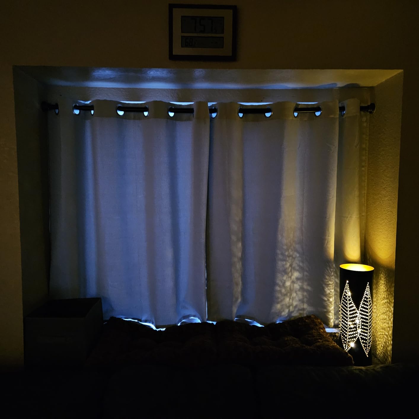 ChrisDowa Grommet Blackout Curtains for Bedroom and Living Room - 2 Panels Set Thermal Insulated Room Darkening Curtains (Dark Grey, 42 x 63 Inch) customer photo 1
