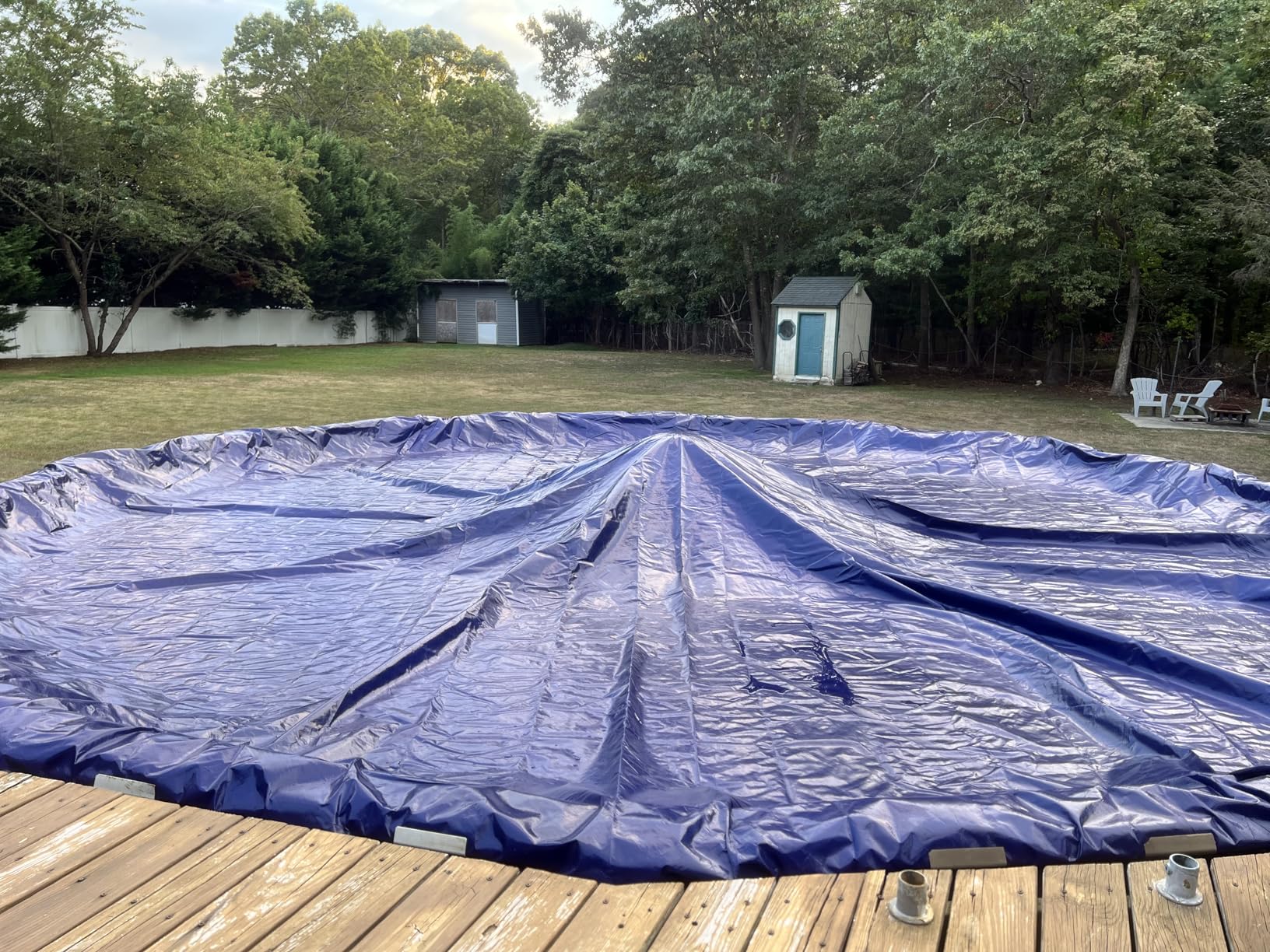 Winter Pool Cover 18 ft Round for Above Ground | Extra Thick & Durable Sapphire Series Premium Cold- and UV-Resistant Pool Cover | by Yankee Pool Pillow customer photo 1
