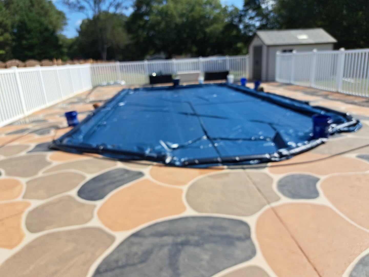 Doheny's Commercial-Grade Solid 10 Year Winter Pool Cover for Inground Pools - 20' x 40' - Includes Heavy-Duty Water Bag Loops Every 4 Ft to Prevent Water Bag Roll Away customer photo 1
