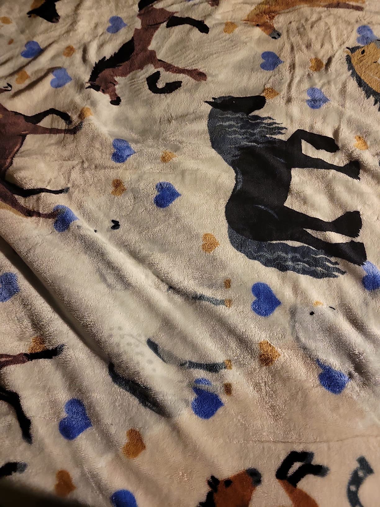 Horse Blanket for Girls - Perfect Horse Gifts for Girls - Soft & Cozy Lightweight 50x60 inch Throw Blanket, Loved by Kids and Granddaughters - Equestrian Gifts for Women customer photo 1