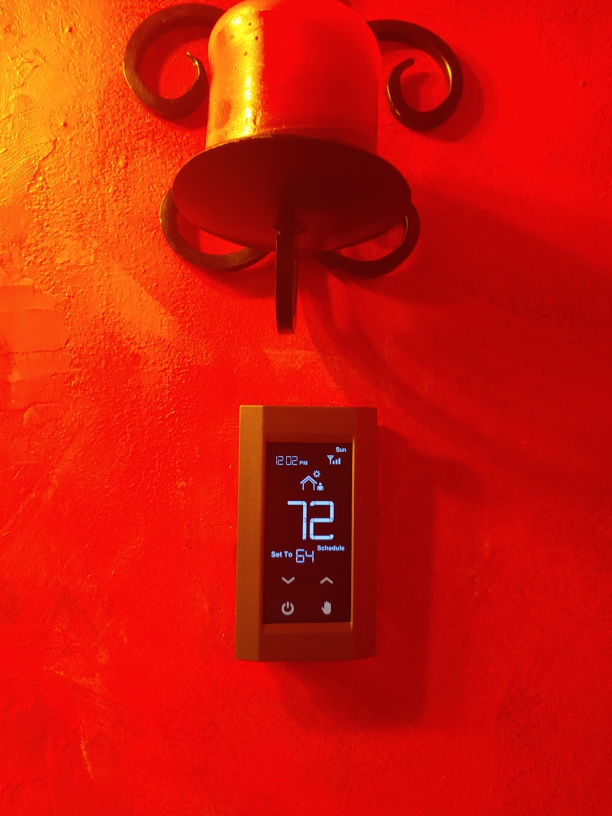 KING K902-B Hoot WiFi Line Voltage Smart Programmable Thermostat, 120/208/240V, Double Pole, 4-Wire, Black customer photo 1