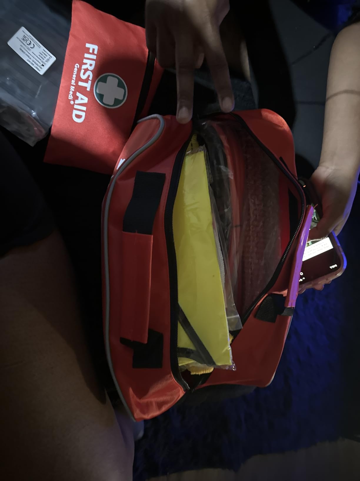 General Medi 127-Pieces Roadside Car Emergency Kit Include Mini First Aid Kit, Jumper Cables, Tow Rope, Bandage, Safety Vest, Emergency Triangle, All in One Pack customer photo 1
