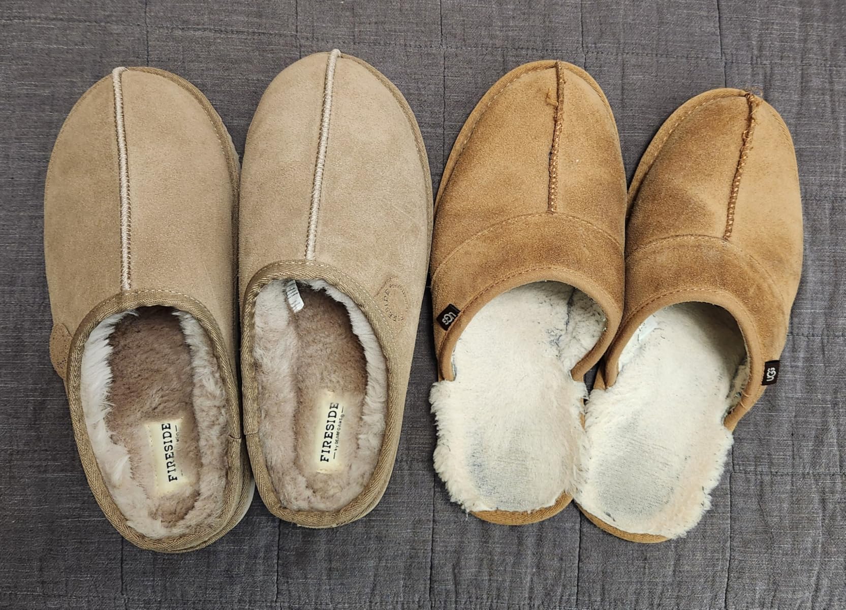 Fireside by Dearfoams Women's Greta Genuine Shearling Clog Slippers, 100% Natural Suede Clogs for Outdoor & Indoor customer photo 2