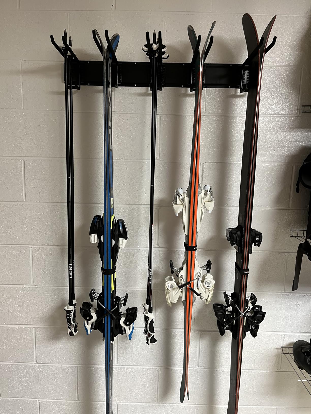 WALMANN Garage Storage Organization System Ski Wall Rack Up to 10 Pairs of Skis Mount Hanger Home Shed and Garage Snowboard Wall Rack Holds Up to 300 lbs customer photo 2