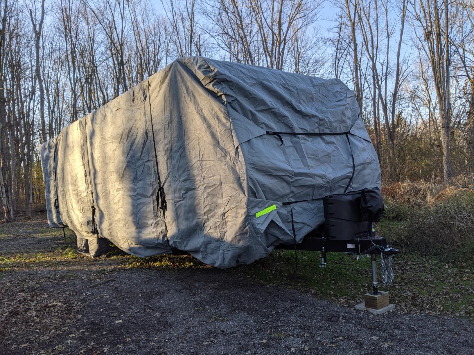 Seamander Travel Trailer RV Cover, Anti-UV, Weatherproof, Rip-Stop Camper Cover for Winter Snow customer photo 1