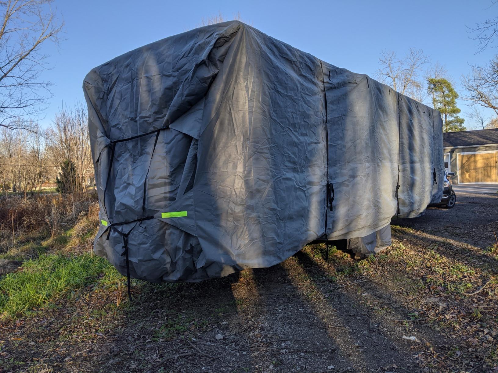 Seamander Travel Trailer RV Cover, Anti-UV, Weatherproof, Rip-Stop Camper Cover for Winter Snow customer photo 2
