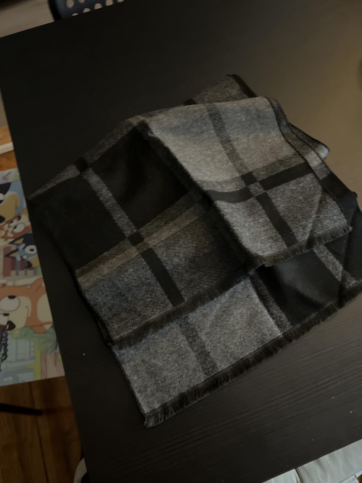 American Trends Mens Winter Warm Long Soft Scarf Plaid Tassel Scarf for Men Soft Classic Scarves customer photo 1