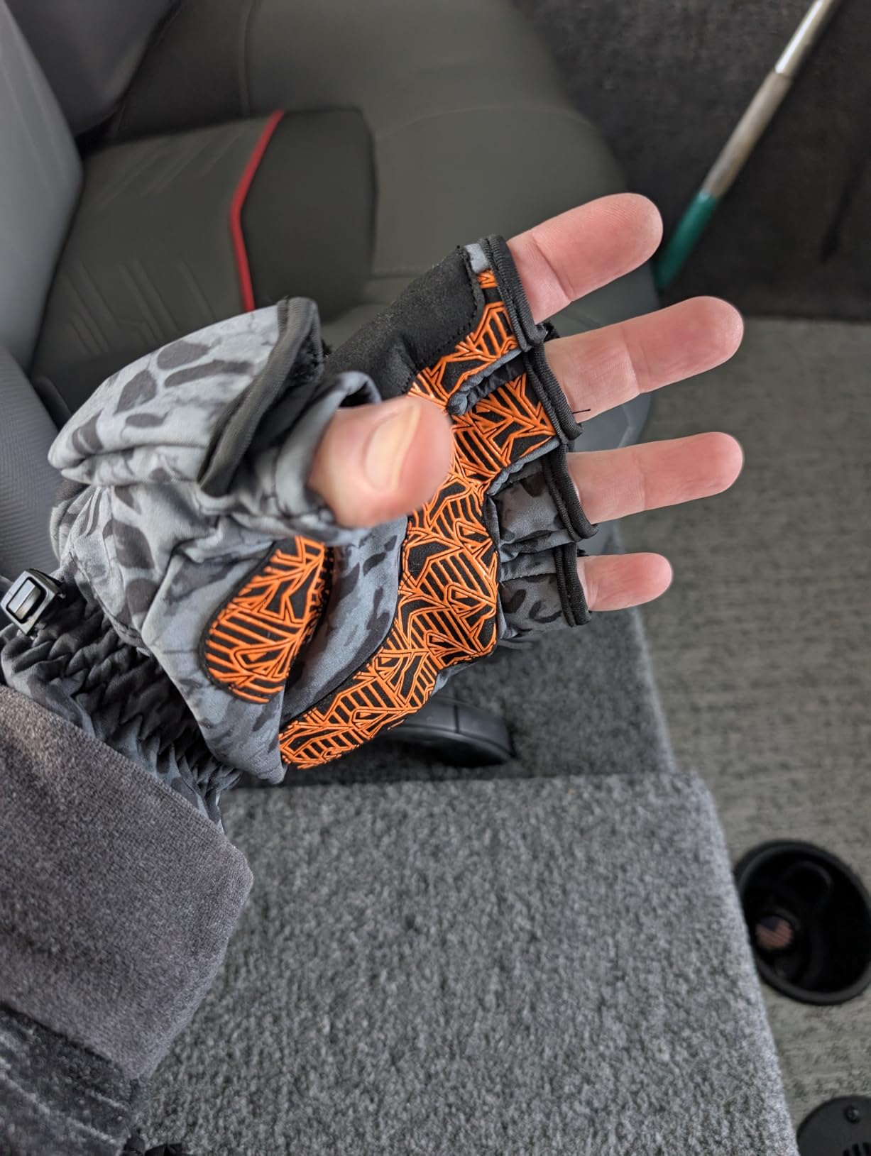 PolarBlast Convertible Ice Fishing Gloves Cold Weather Mittens and Fingerless Gloves with 3M Thinsulate Ideal for Ice Fishing, Photography customer photo 1