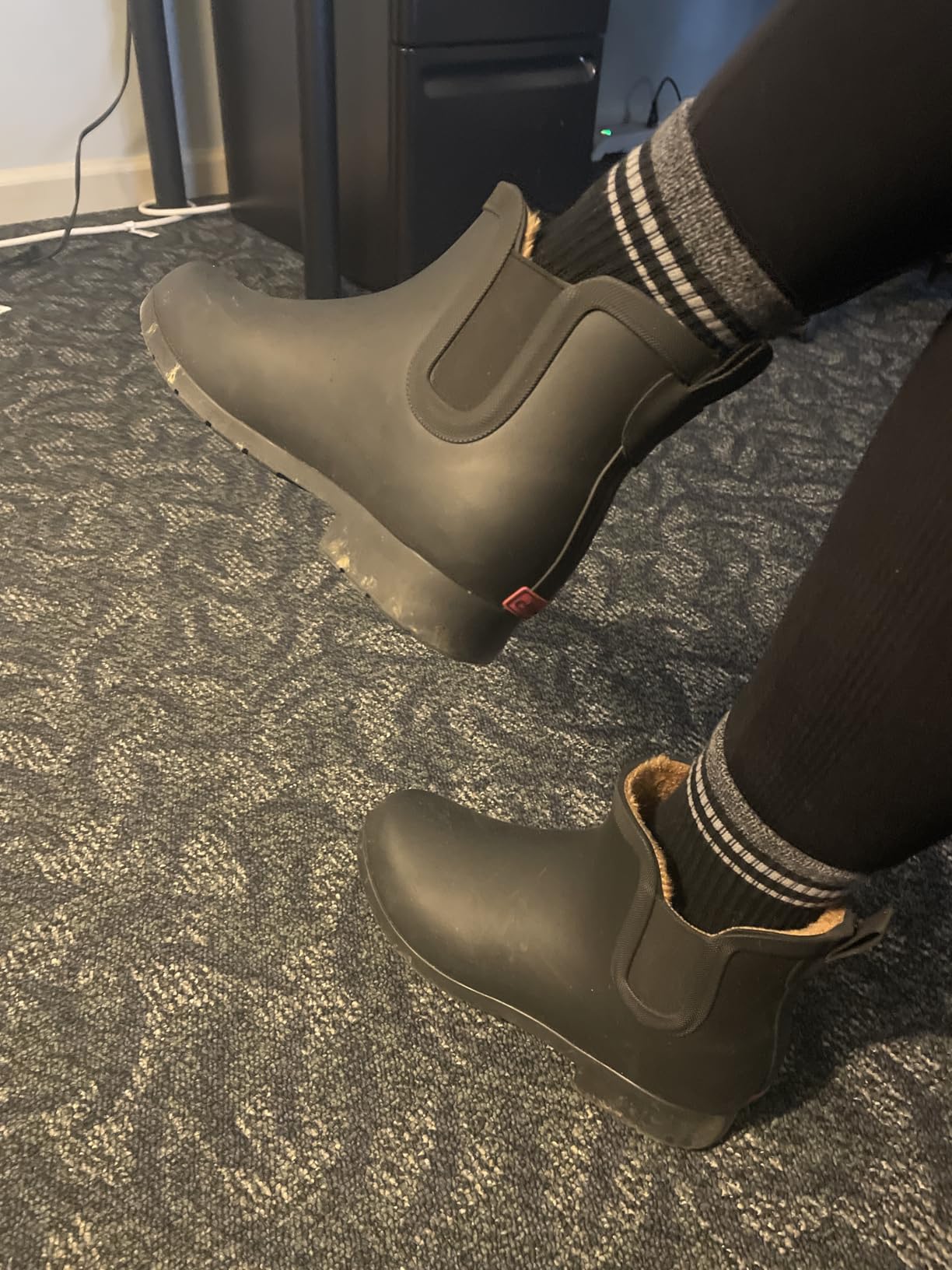 Chooka Women's Waterproof Chelsea Bootie - Plush Lined, Slip-On Rain Ankle Boots customer photo 2