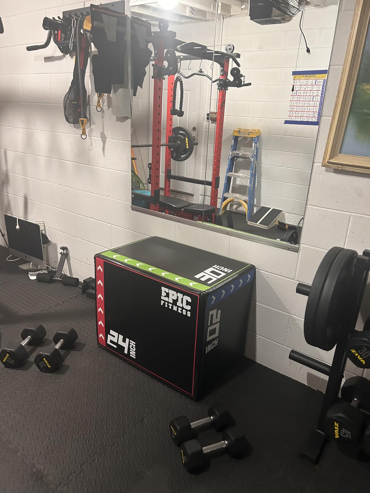3-in-1 Foam Plyometric Jump Box - High-Density EPE Foam Core - Non-Slip & Easy-to-Clean PVC Leather Cover - Box Height: 20, 24, 30 - For HIIT, MMA, Crossfit, Exercise, Fitness Training customer photo 2