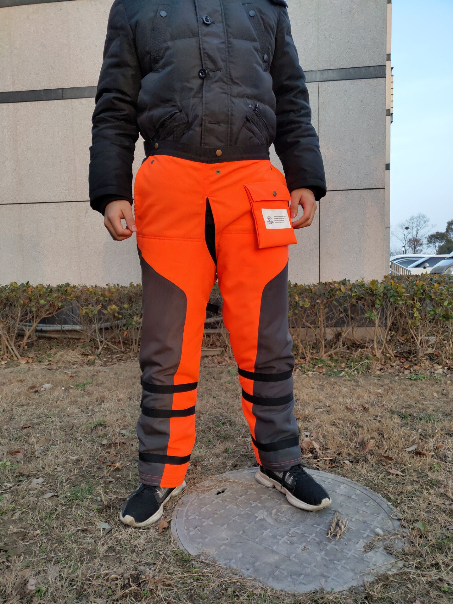 Chainsaw Chaps 8-layer Protective Apron Wrap Adjustable Chainsaw Pants/Chap for Loggers Forest Workers Class A customer photo 2
