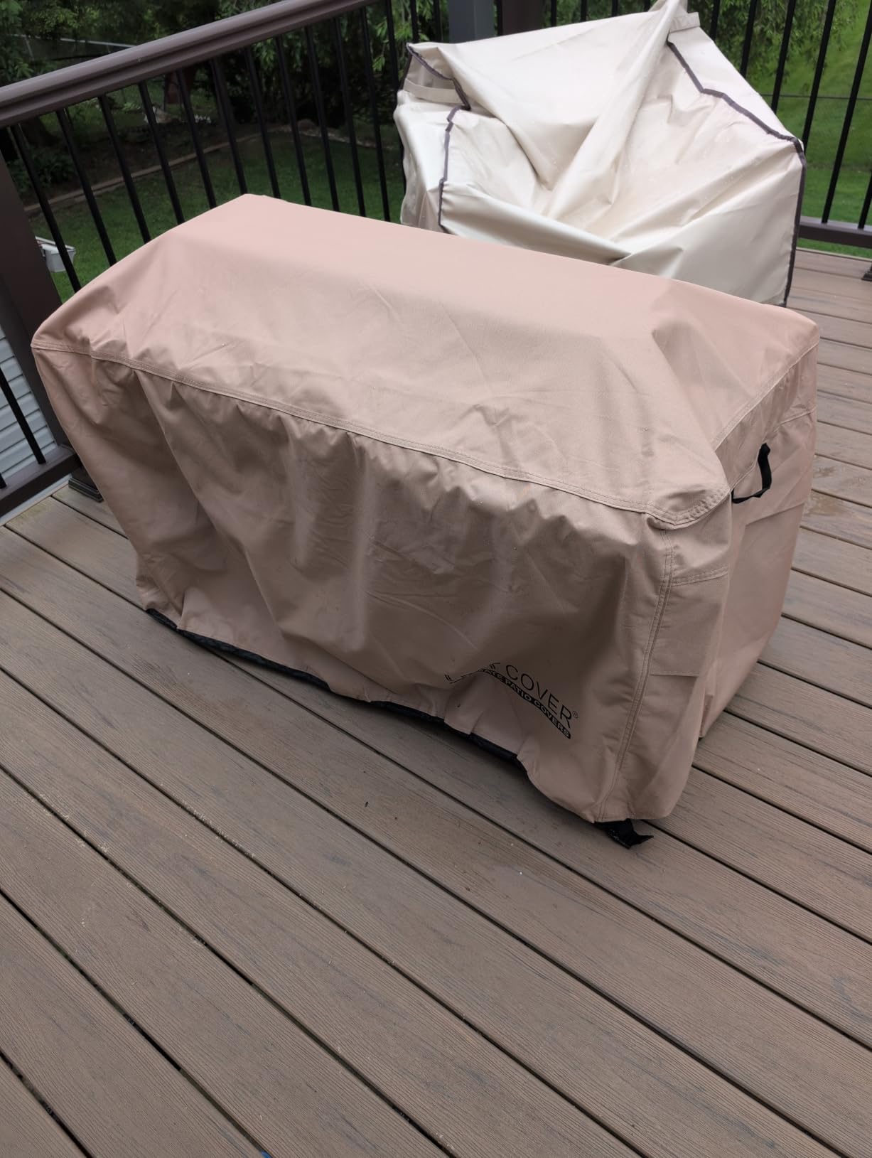 ULTCOVER Rectangular Gas Fire Pit Table Cover 44x28 inch Waterproof Heavy Duty Firepit Cover customer photo 1