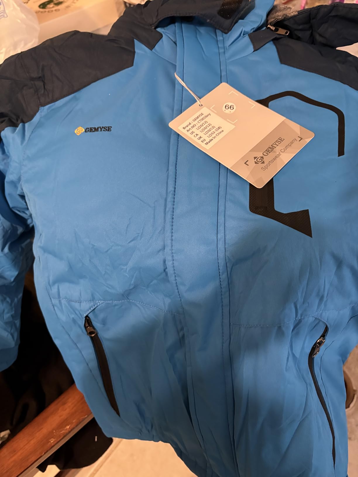 GEMYSE Boy's Waterproof Ski Snow Jacket Hooded Fleece Windproof Winter Jacket customer photo 1