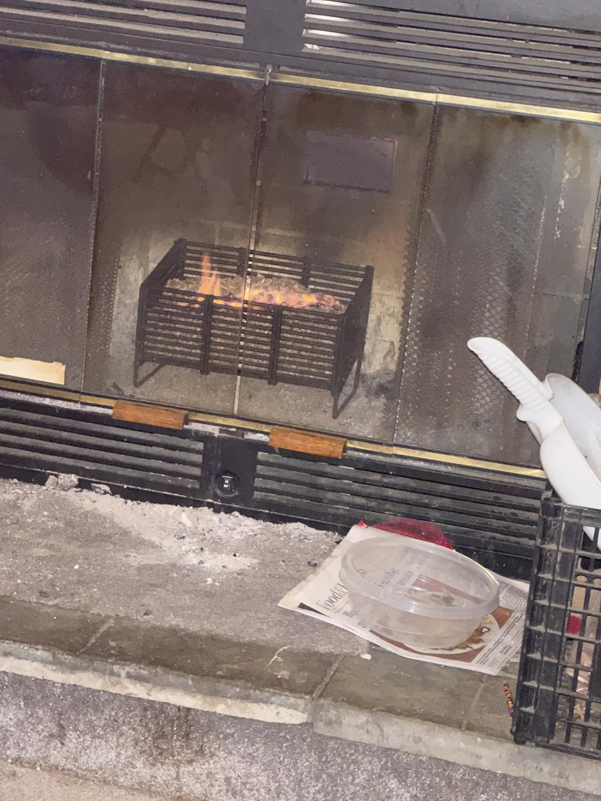 Small Pellet Basket, Heating Source Using Wood Pellets in Your Wood Stove or Fireplace customer photo 2