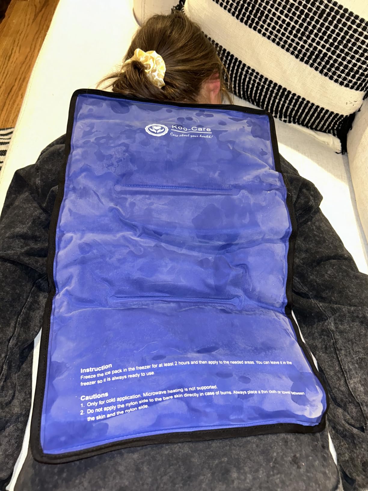 Koo-Care Large Flexible Gel Ice Pack for Injuries Reusable Hot Cold Compress - Fit for Shoulder Arm, Back, Hip, Knee, Shin, Foot Pain Relief, Swelling, Physical Therapy (L, 11