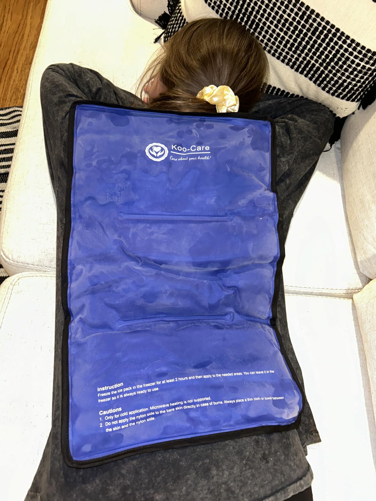 Koo-Care Large Flexible Gel Ice Pack for Injuries Reusable Hot Cold Compress - Fit for Shoulder Arm, Back, Hip, Knee, Shin, Foot Pain Relief, Swelling, Physical Therapy (L, 11